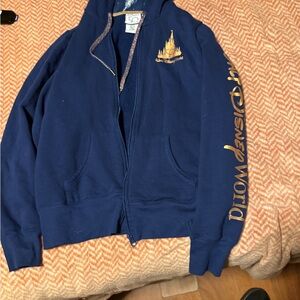 Disney Navy Hoodie with Gold Trim